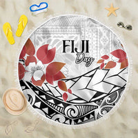 Bula Fiji Day Beach Blanket Tagimaucia on Masi Pattern