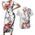 Bula Fiji Day Couples Matching Short Sleeve Bodycon Dress and Hawaiian Shirt Tagimaucia on Masi Pattern