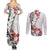 Bula Fiji Day Couples Matching Summer Maxi Dress and Long Sleeve Button Shirt Tagimaucia on Masi Pattern