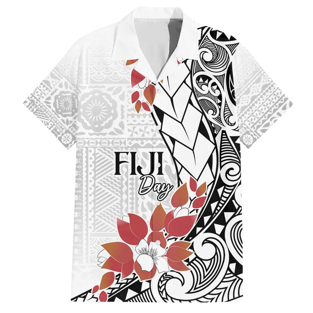 Bula Fiji Day Family Matching Summer Maxi Dress and Hawaiian Shirt Tagimaucia on Masi Pattern