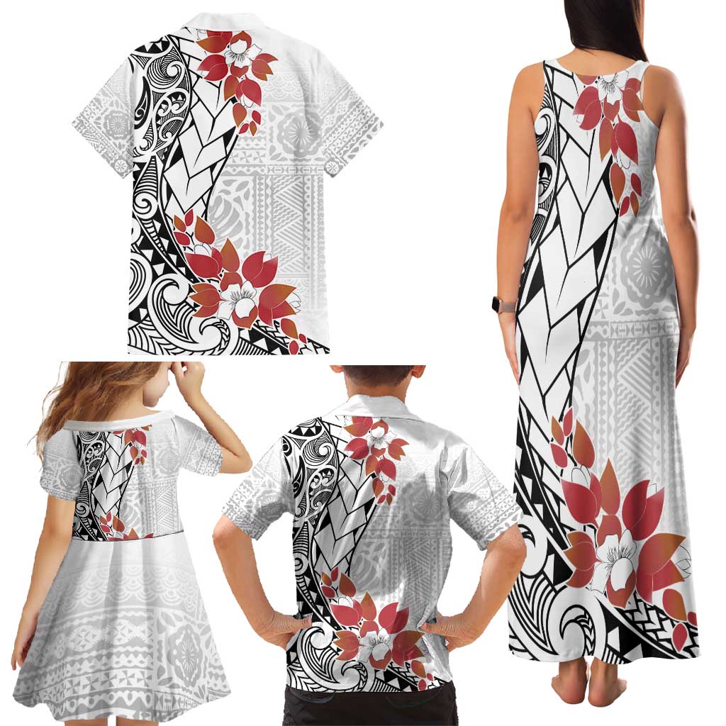 Bula Fiji Day Family Matching Tank Maxi Dress and Hawaiian Shirt Tagimaucia on Masi Pattern