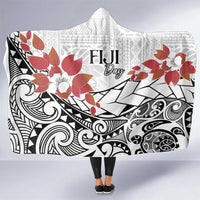 Bula Fiji Day Hooded Blanket Tagimaucia on Masi Pattern