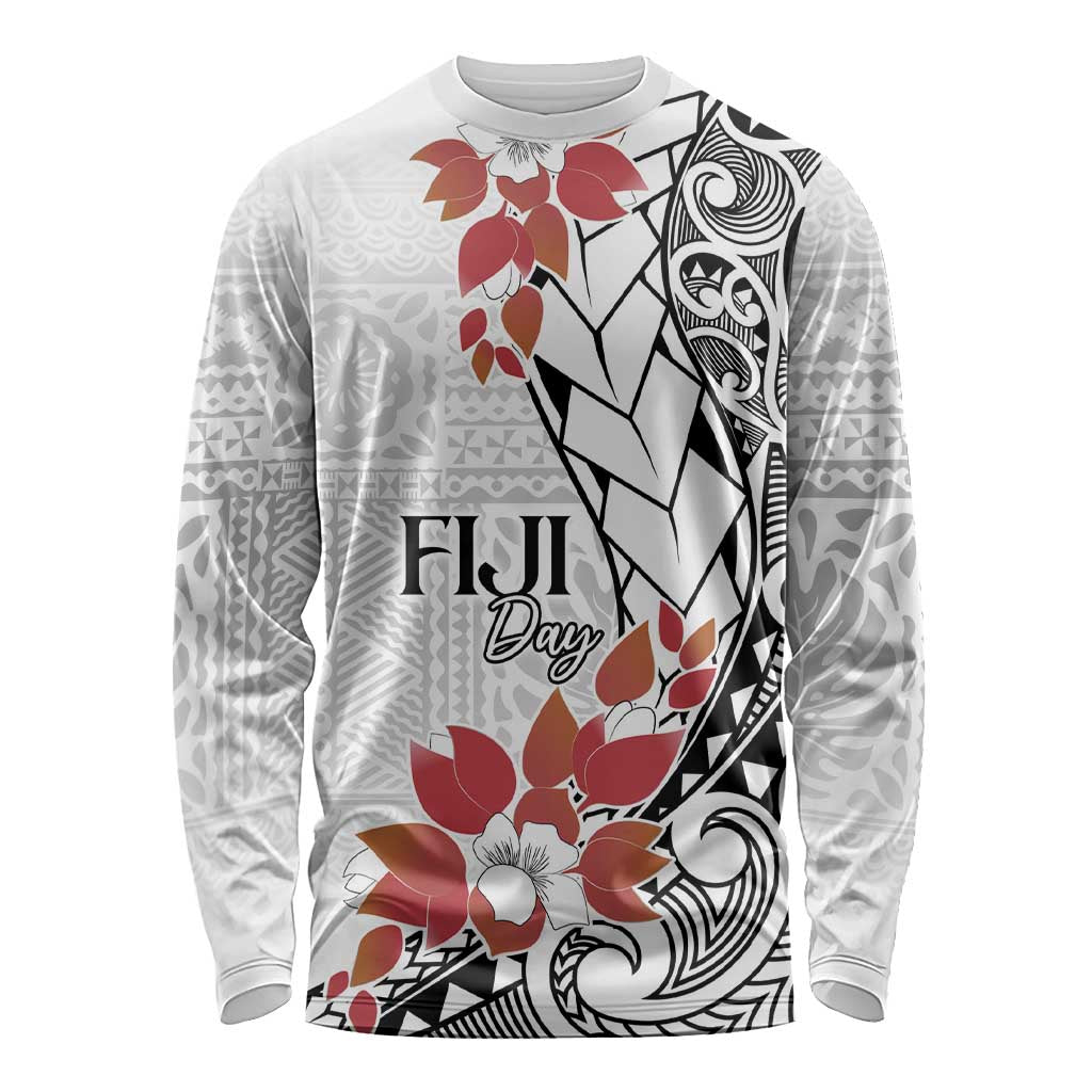 Bula Fiji Day Long Sleeve Shirt Tagimaucia on Masi Pattern