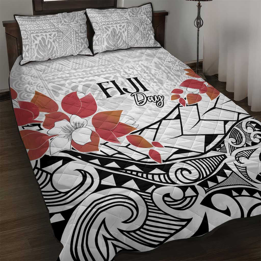 Bula Fiji Day Quilt Bed Set Tagimaucia on Masi Pattern