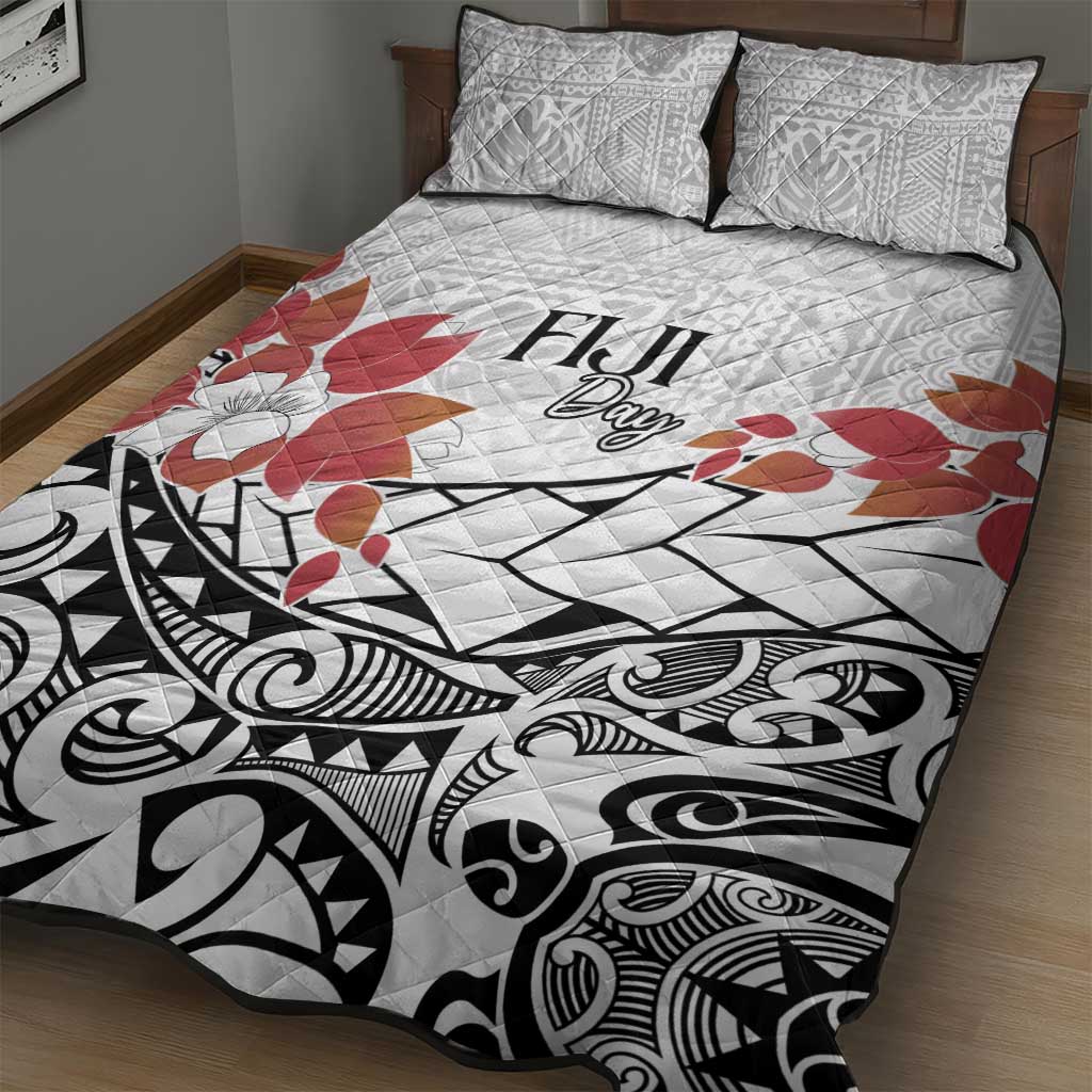 Bula Fiji Day Quilt Bed Set Tagimaucia on Masi Pattern