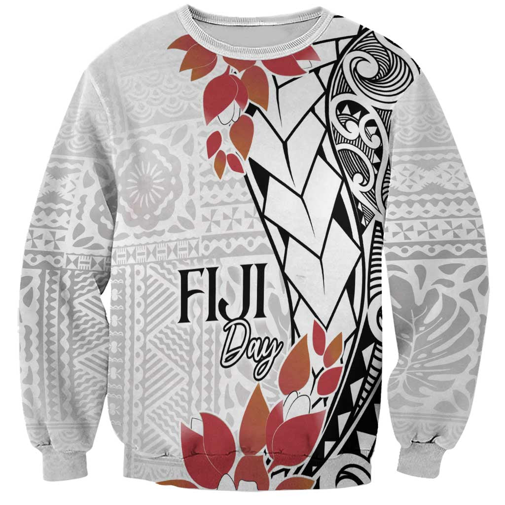 Bula Fiji Day Sweatshirt Tagimaucia on Masi Pattern