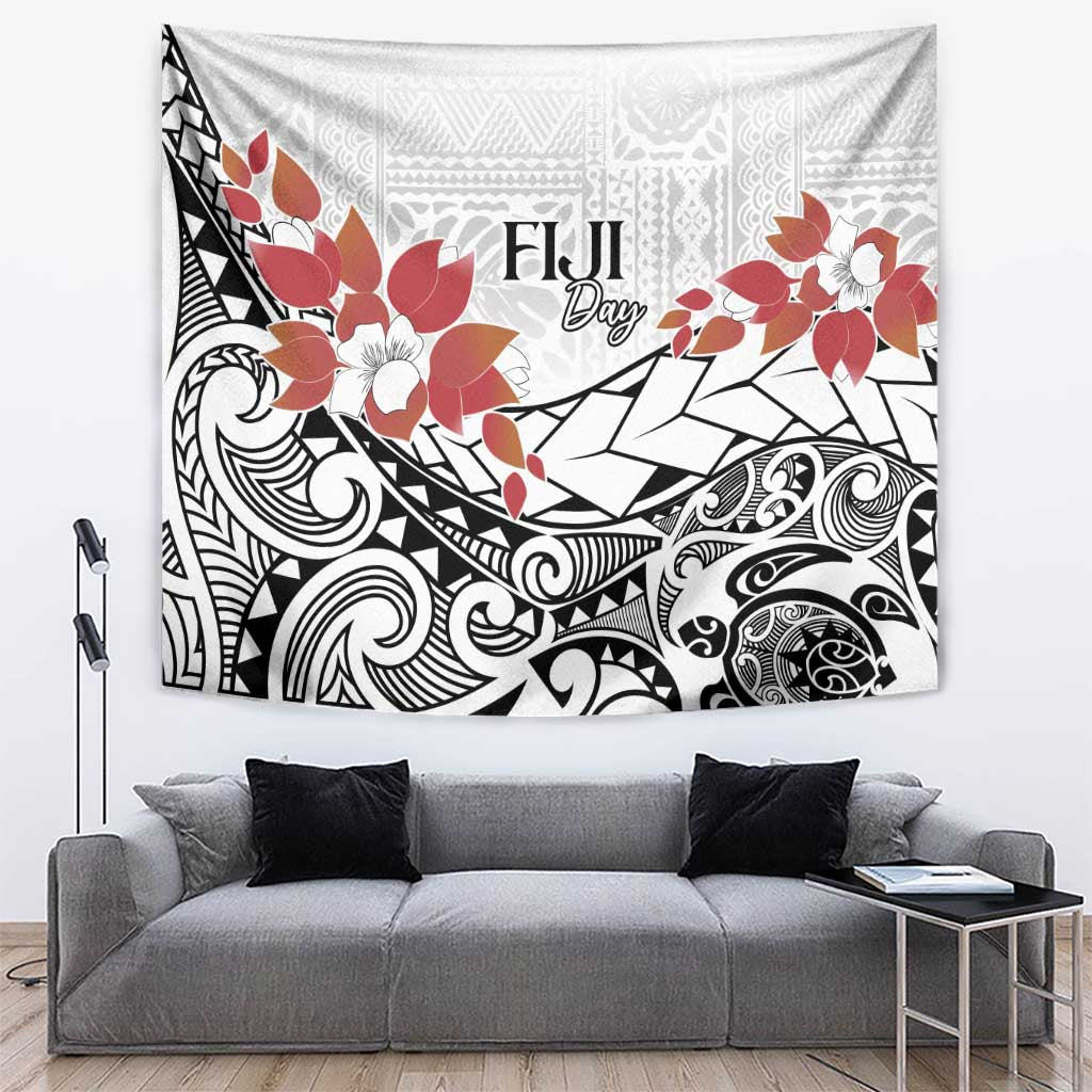 Bula Fiji Day Tapestry Tagimaucia on Masi Pattern