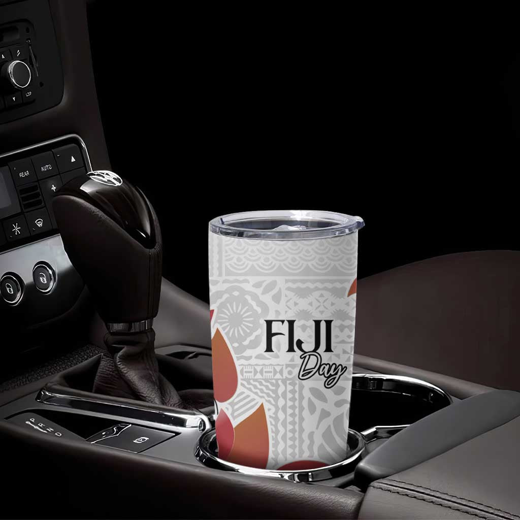 Bula Fiji Day Tumbler Cup Tagimaucia on Masi Pattern LT7 - Polynesian Pride