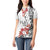 Bula Fiji Day Women Polo Shirt Tagimaucia on Masi Pattern