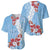 Bula Fiji Day Baseball Jersey Tagimaucia on Masi Pattern - Turquoise