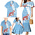 Bula Fiji Day Family Matching Mermaid Dress and Hawaiian Shirt Tagimaucia on Masi Pattern - Turquoise