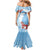 Bula Fiji Day Family Matching Mermaid Dress and Hawaiian Shirt Tagimaucia on Masi Pattern - Turquoise