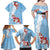 Bula Fiji Day Family Matching Off Shoulder Maxi Dress and Hawaiian Shirt Tagimaucia on Masi Pattern - Turquoise