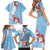 Bula Fiji Day Family Matching Short Sleeve Bodycon Dress and Hawaiian Shirt Tagimaucia on Masi Pattern - Turquoise