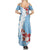 Bula Fiji Day Family Matching Summer Maxi Dress and Hawaiian Shirt Tagimaucia on Masi Pattern - Turquoise