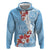 Bula Fiji Day Hoodie Tagimaucia on Masi Pattern - Turquoise