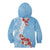 Bula Fiji Day Kid Hoodie Tagimaucia on Masi Pattern - Turquoise