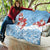 Bula Fiji Day Quilt Tagimaucia on Masi Pattern - Turquoise