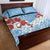 Bula Fiji Day Quilt Bed Set Tagimaucia on Masi Pattern - Turquoise