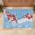 Bula Fiji Day Rubber Doormat Tagimaucia on Masi Pattern - Turquoise