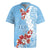 Bula Fiji Day Rugby Jersey Tagimaucia on Masi Pattern - Turquoise