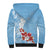 Bula Fiji Day Sherpa Hoodie Tagimaucia on Masi Pattern - Turquoise