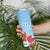 Bula Fiji Day Skinny Tumbler Tagimaucia on Masi Pattern - Turquoise