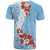 Bula Fiji Day T Shirt Tagimaucia on Masi Pattern - Turquoise