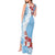 Bula Fiji Day Tank Maxi Dress Tagimaucia on Masi Pattern - Turquoise