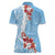 Bula Fiji Day Women Polo Shirt Tagimaucia on Masi Pattern - Turquoise