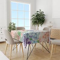 Fight Cancer In All Colors Tablecloth Plumeria Mix Tapa Pattern LT7 - Polynesian Pride