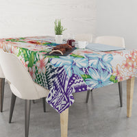 Fight Cancer In All Colors Tablecloth Plumeria Mix Tapa Pattern LT7 - Polynesian Pride