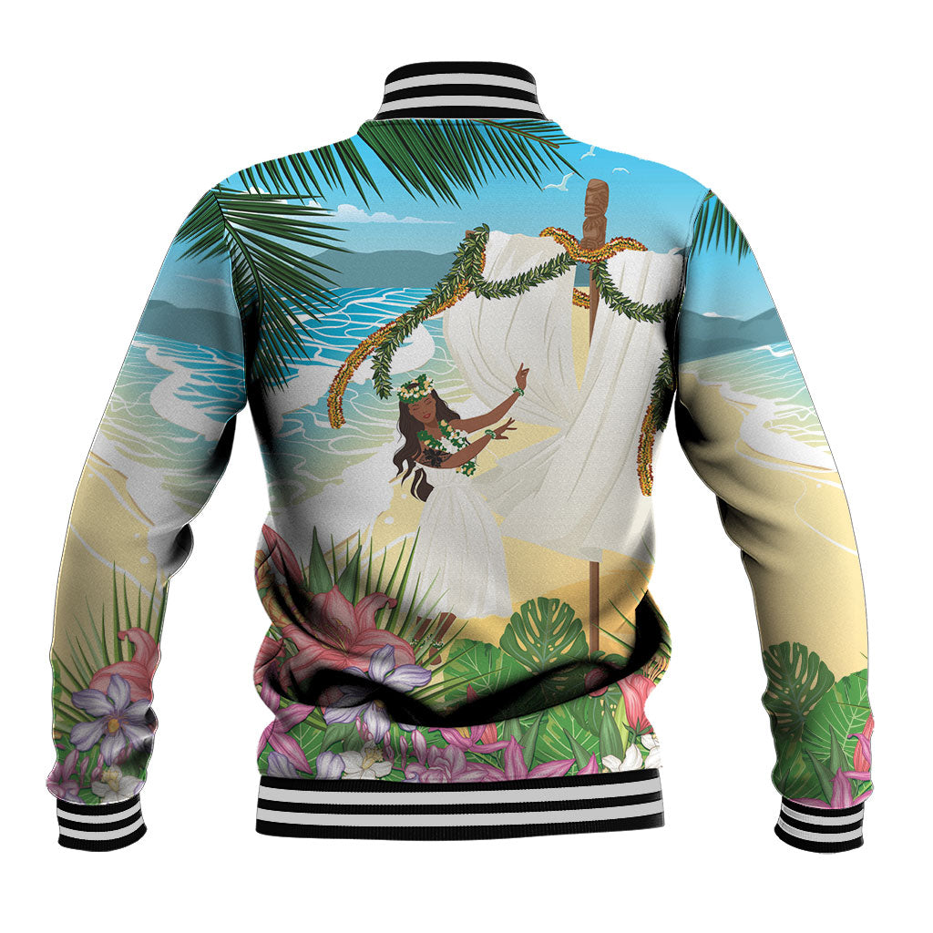 Aloha Hawaii Makahiki Hula Dance Baseball Jacket Beach Scenery LT7 - Polynesian Pride