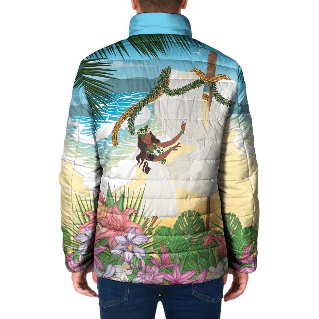 Aloha Hawaii Makahiki Hula Dance Padded Jacket Beach Scenery LT7 - Polynesian Pride