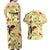 Aloha Hawaii Couples Matching Off Shoulder Maxi Dress and Hawaiian Shirt I'iwi on Mamane Pastel Cream