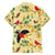 Aloha Hawaii Family Matching Off Shoulder Short Dress and Hawaiian Shirt I'iwi on Mamane Pastel Cream