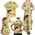 Aloha Hawaii Family Matching Summer Maxi Dress and Hawaiian Shirt I'iwi on Mamane Pastel Cream