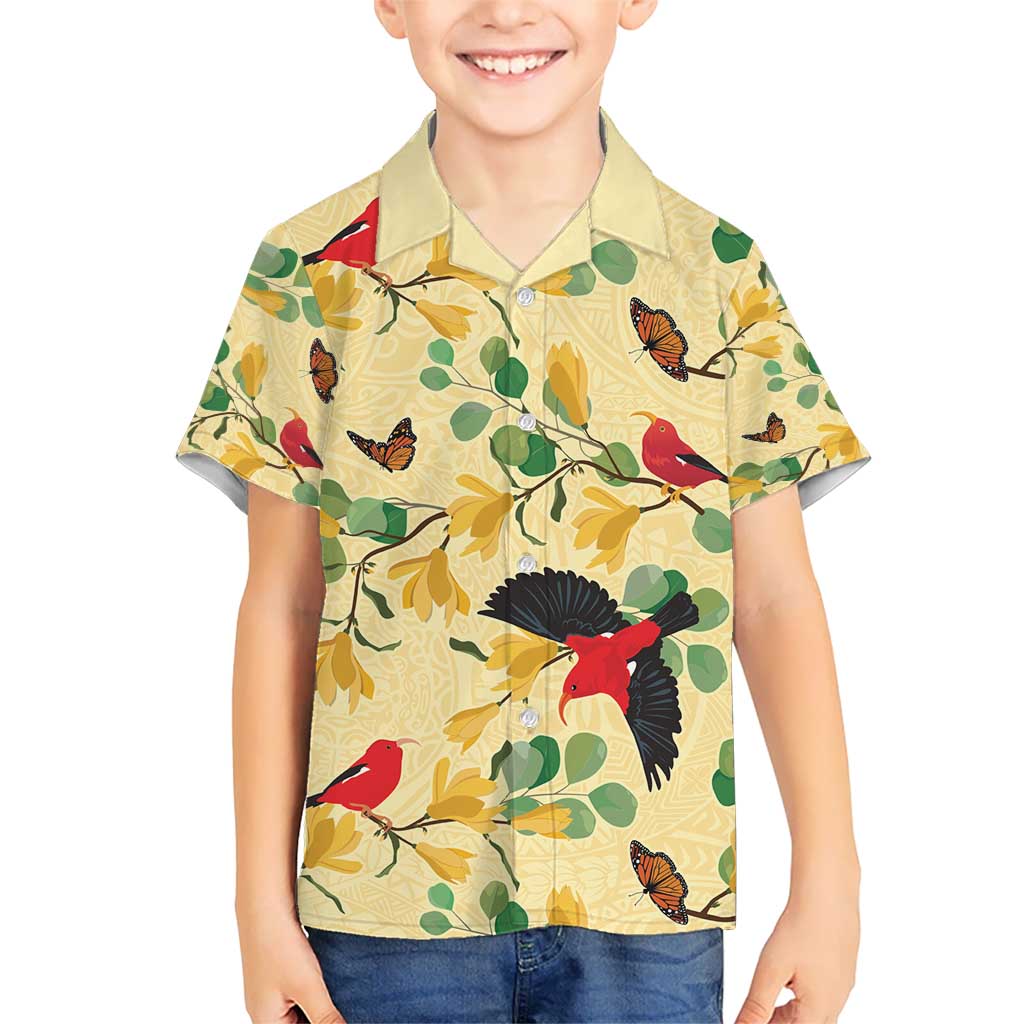 Aloha Hawaii Hawaiian Shirt I'iwi on Mamane Pastel Cream LT7 - Polynesian Pride
