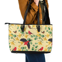Aloha Hawaii Leather Tote Bag I'iwi on Mamane Pastel Cream LT7 - Polynesian Pride