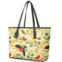 Aloha Hawaii Leather Tote Bag I'iwi on Mamane Pastel Cream LT7 - Polynesian Pride