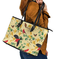 Aloha Hawaii Leather Tote Bag I'iwi on Mamane Pastel Cream LT7 - Polynesian Pride