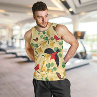 Aloha Hawaii Men Tank Top I'iwi on Mamane Pastel Cream LT7 Light Yellow - Polynesian Pride