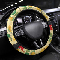 Aloha Hawaii Steering Wheel Cover I'iwi on Mamane Pastel Cream LT7 Universal Fit Light Yellow - Polynesian Pride