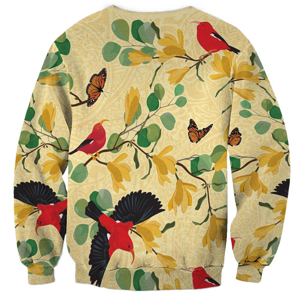 Aloha Hawaii Sweatshirt I'iwi on Mamane Pastel Cream LT7 - Polynesian Pride