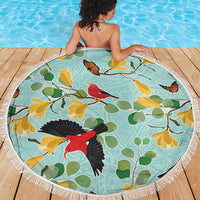 Aloha Hawaii Beach Blanket I'iwi on Mamane Pastel Turquoise LT7 - Polynesian Pride