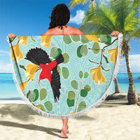 Aloha Hawaii Beach Blanket I'iwi on Mamane Pastel Turquoise LT7 - Polynesian Pride