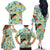 Aloha Hawaii Family Matching Off The Shoulder Long Sleeve Dress and Hawaiian Shirt I'iwi on Mamane Pastel Turquoise