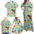 Aloha Hawaii Family Matching Off Shoulder Maxi Dress and Hawaiian Shirt I'iwi on Mamane Pastel Turquoise