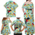 Aloha Hawaii Family Matching Off Shoulder Maxi Dress and Hawaiian Shirt I'iwi on Mamane Pastel Turquoise