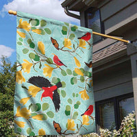 Aloha Hawaii Garden Flag I'iwi on Mamane Pastel Turquoise LT7 - Polynesian Pride